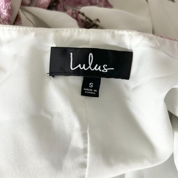 Lulus Let It Be White Floral Print Wrap Maxi Dress Size Small - Picture 4 of 8